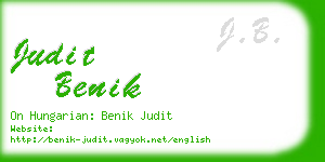 judit benik business card